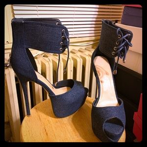 Denim sexy high heel